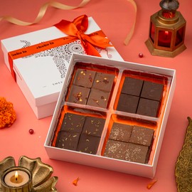 Choko La Sweet Memories of India | Assorted 32-Piece Chocolate Gift Hamper | Indian-Inspired Flavours in Pure Couverture | Perfect for Wedding, Birthday & Festive Gifting