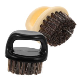 minkissy 2pcs Professional Beard Grooming Kit Knuckle Brush Soft Bristles for Styling Mustache and Beard Barber Dusting Brush