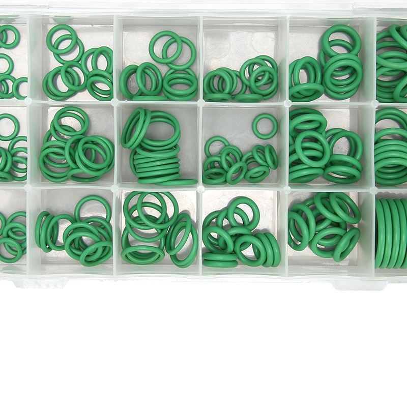 225pcs Car Air Conditioner Seal Ring Kit 18‑Compartment AC O