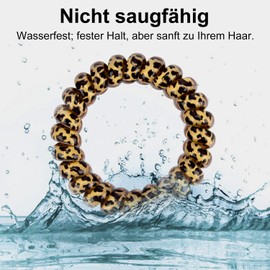 JessLab Spiral Hair Bobbles, Pack of 10 Traceless Phone Cable Hair Bobbles Plastic Spool Hair Bobbles Ponytail Holder No-Damage Hair Accessories for Girls Women Ladies, Assorted Colours (#16)