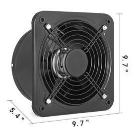 Mophorn Industrial Ventilation Extractor Metal Axial Exhaust Commercial 12 inch Air Blower Fan 250MM opening exhaust fan 2800 RPM Low Noise Stable Running