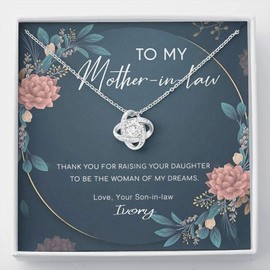 LongRelationship for Mother in Law from Son in Law with Name Ivory Thoughtful Gift for Mom Mother-in-Law Necklace Mother in Law Jewelry Mom Necklace