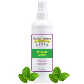 My Hair Helpers Mint Lice Prevention Spray for Head Louse - Naturally Formulated with Essential Oils, 8 fl Ounces, Works on 1-2 Kids