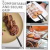 NOLITOY 8pcs Telescopic Barbecue Forks Set Stainless Steel Extendable Marshmallow