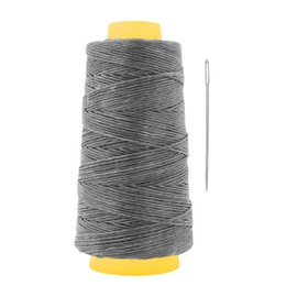 Mandala Crafts Waxed Whipping Twine Marine Waxed Sail Twine & Needle - 1mm 164 YDs Lashing Cord Waxed Twine Lacing Cord Wax Strings - Gray Twine Tie Dye String