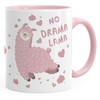 MoonWorks® Kaffee-Tasse Spruch No Drama Lama Tier Motiv rosa Bürotasse