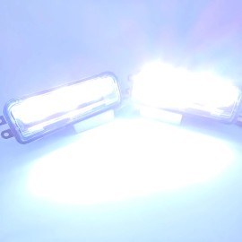 LEDIN LED Fog Light For 2022-2025 Toyota Tundra Wire Set L R White Add Signal Function