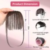 THXFUNAREA Bangs Hair Extensions Human Hair Clip in Hair Extensions