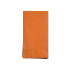 Creative Converting 16-Count Touch of Color 3-Ply Paper Guest Napkins, Sunkissed Orange - 95191