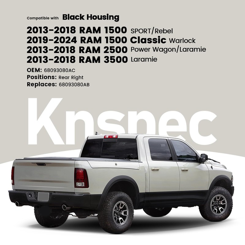 KNSPEC LED Tail Lights Compatible with 2014-2018 Dodge Ram 1500
