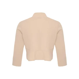 DANAEST Women's Bolero Festive Cardigan Elegant Shoulder Jacket 3/4 Sleeve Short Top (708), beige
