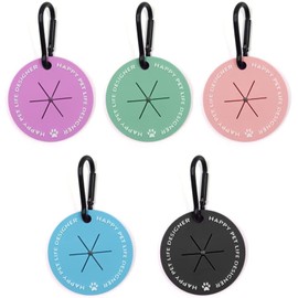 5 Pack Dog Waste Carrier for Leash, Hand Free Poop Bag Holder, Leash Waste Bag Holder Carrier for Doggy Puppies Pet Walking Running Bicycle Accessory (Assort Colors)