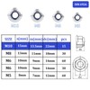Mbsomnus M10 Nuts, Pack of 15 Flange Nuts M10 DIN