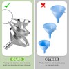 Pack of 3 Funnels Kitchen Stainless Steel with 2 Cleaning