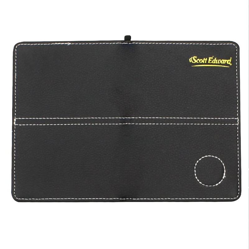 Scott Edward Golf Scorecard Cover Leather Scorecard Holder Statistics and