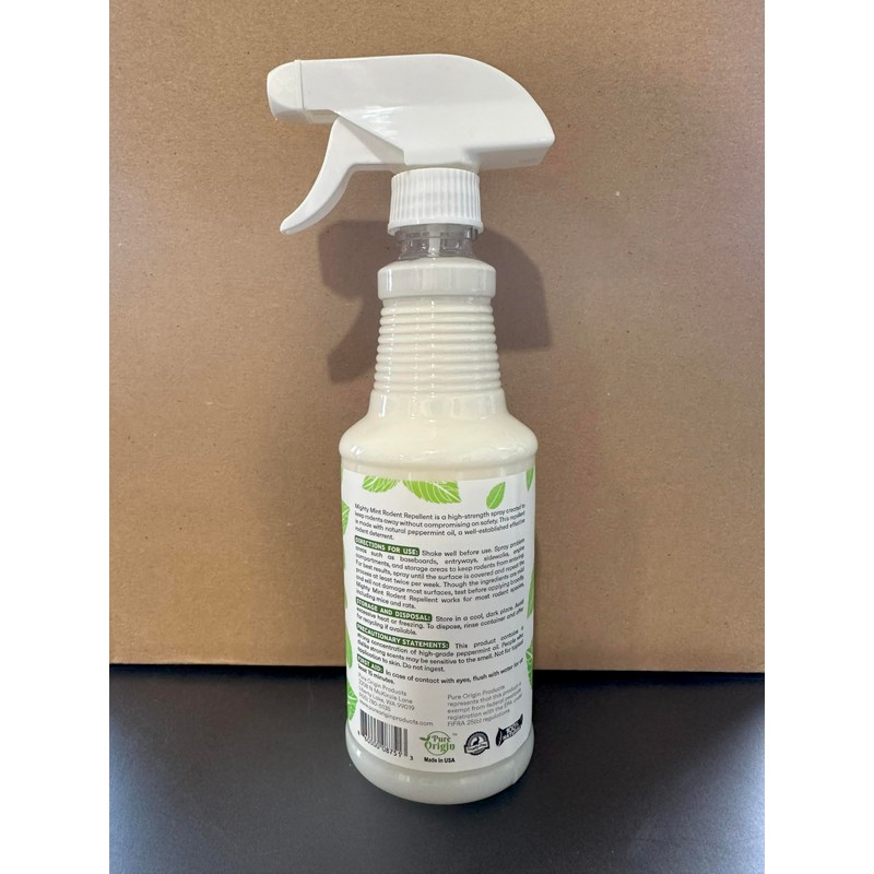 Mighty Mint Peppermint Oil Rodent Repellent Spray – Natural Indoor