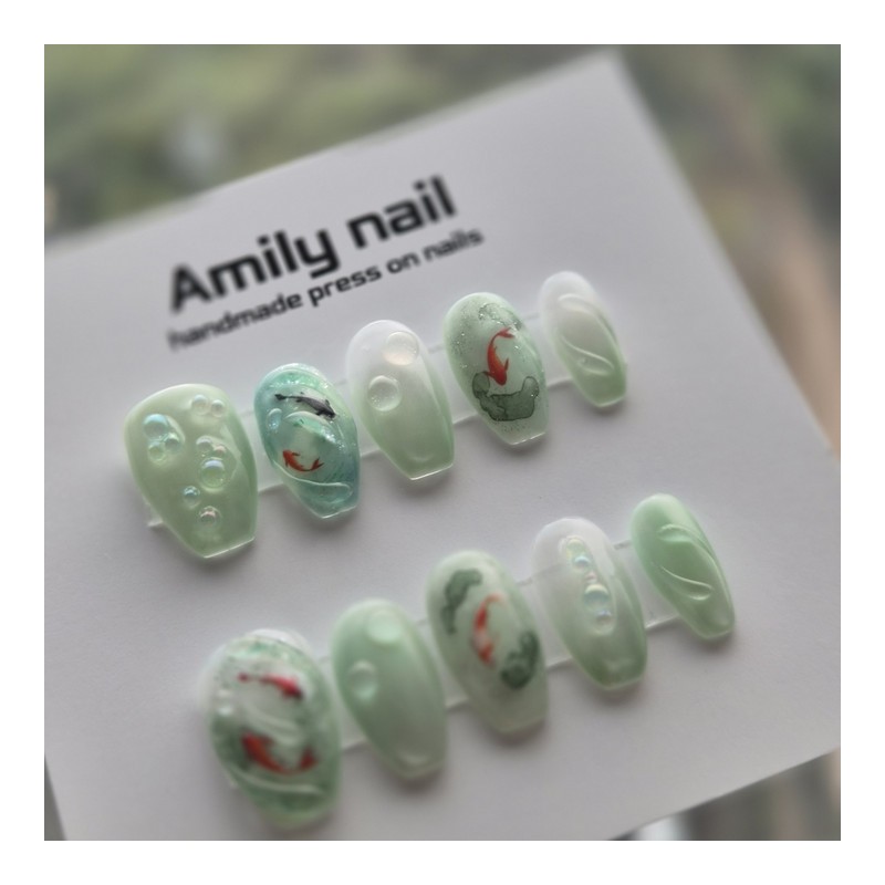 [Jade Pond] Jade Pond handmade nail tips - Short Square