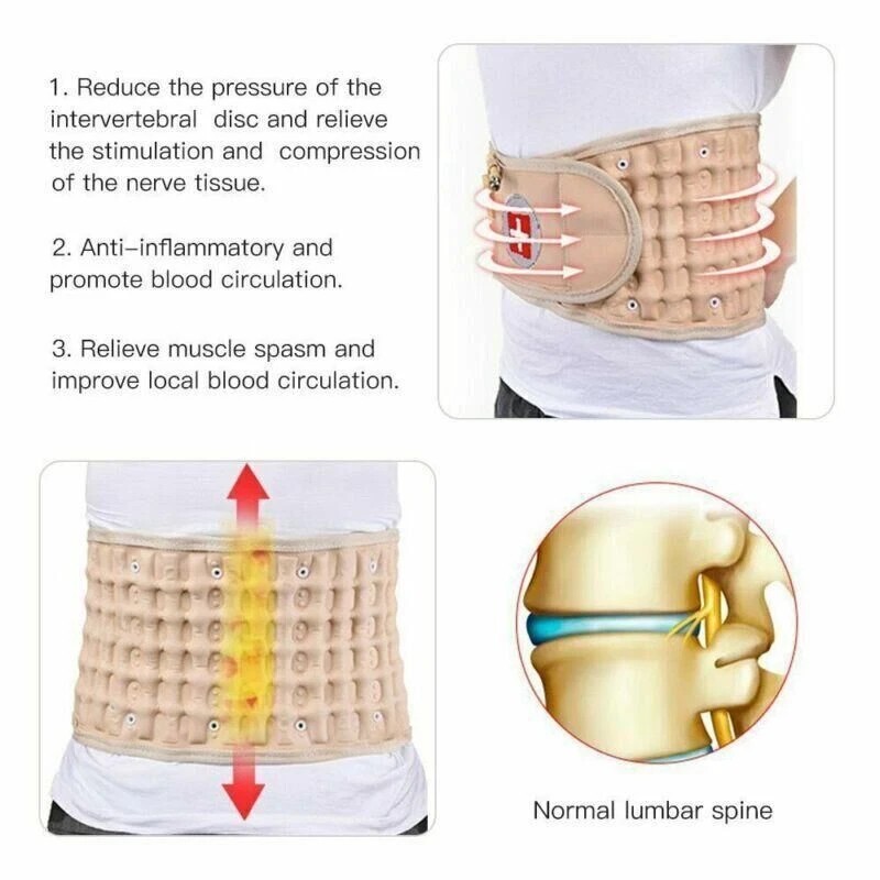 Unbranded Decompression Belt Back Brace Lumbar Spinal Support & Extender