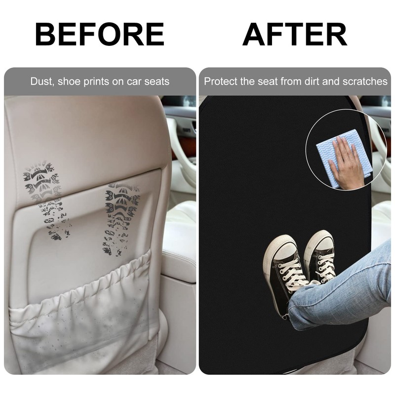 2 Piece Car Seat Protector Pad Thick Cushion Back Seat