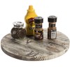 MyGift 13-Inch Torched Wood Lazy Susan Turntable