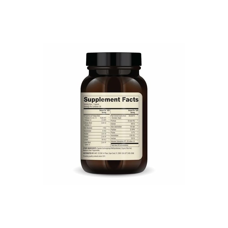 Mercola Suplemento Dietético Enzimas Espectro Completo Porciones Cápsulas