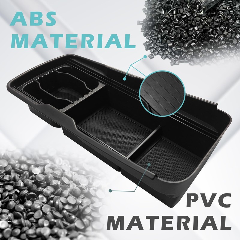 BestEvMod Lower Center Console Slide Cover Organizer Tray Compatible with