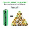 PKCELL 2pcs AA Ni-MH 1200mAh Rechargeable Battery 1.2V Batteries Button