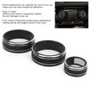 3pcs Car Air Conditioning Interior Climate Controller Knob Cover Black