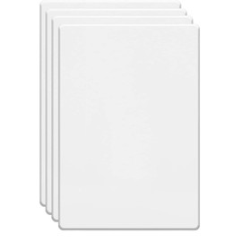 1-Gang Screwless Blank Wall Plate Cover for Electrical Outlet Switch Blank Light Switch Cover Plate Faceplate Cover Unbreakable Thermoplastic Standard Size White (4 Pack)