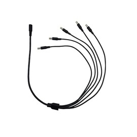 GGIPOWY 2.3ft 18AWG DC 5.5 x 2.5mm 19V/24V DC Power Splitter Cables, 1 to 5way, for High Power Devices with 10A Main Circuit and 3A sub Circuit. Such as CCTV Surveillance Cameras and Laptops,3-Pack