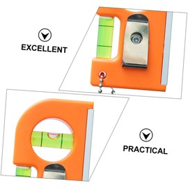 HOMSFOU 2pcs High Precision Mini Spirit Level Ruler Portable Bubble Level for Accurate Measurements Home Industry Aluminum Alloy Material