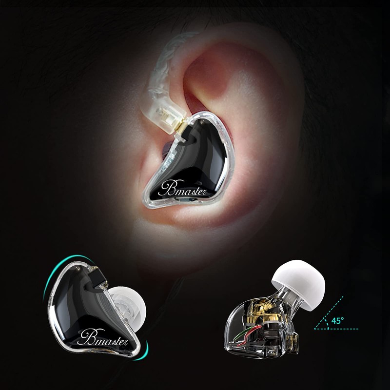 BASN Bmaster - Auriculares de triple monitor con dos cables