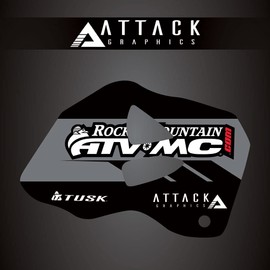 Attack Graphics Renegade Radiator Shroud Decal IMS 4.0 Gallon Grey for Suzuki DR-Z 400SM 2021