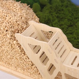 Versatile Hamster Hideout and Exploration Tunnel Hamster Wooden Steps Toy Secret Peep Shed Hamster Hideout for Decorative Landscaping Digging Peeping Hide