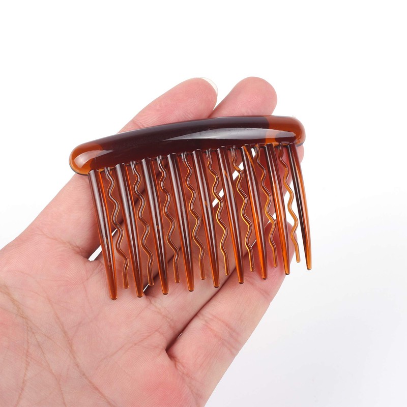 WBCBEC 18 Pieces Plastic Teeth Hair Combs Tortoise Side Comb