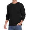QIXING Men's Pullover Crew Neck Cable Knit Jumper Long Sleeve
