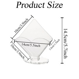 Transparent Acrylic Heart Shaped Napkin Holder Dining Table Dispenser for Cocktail Tissue Coffee Filter Holder Hotel Restaurant Decor (Suit in 3.7x3.7 inches Napkin)