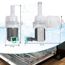 NEW 00628334 10023852 Dishwasher Water Inlet Valve (OEM) Part Compatible With Bosch Dishwasher Replaces 628334 AP5691117 PS8729241 9000655808