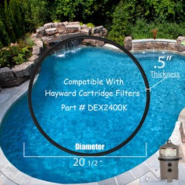SeaEagles DEX2400K O-429 O Ring Compatible with Hayward DEX2400K O-429 for Micro-Clear DE, Pro-Grid DE, Super Star Clear and SwimClear Filters Gasket