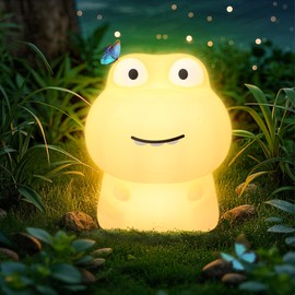 vicopig Dinosaur Night Light, Cute Dinosaur Lamp Bedside Lamp for Nursery 200 Hours per Charge, Portable Touch Control Silicone Animal Night Light for Kids, Rechargeable Dimmable, Room Decor Gifts