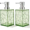 2 Pack Clear Rust Proof Soap Dispenser, Plastic Hand Soap
