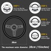 Cow Print Car Steering Wheel Covers, Breathable Microfiber Leather for