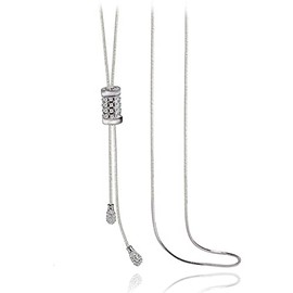 Women's Crystal Flower Jewelry Tassel Pendant Long Chain Necklace (Crystal)