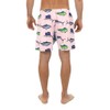 UZZI Men's Swordfish Swim Shorts, Pink, Large