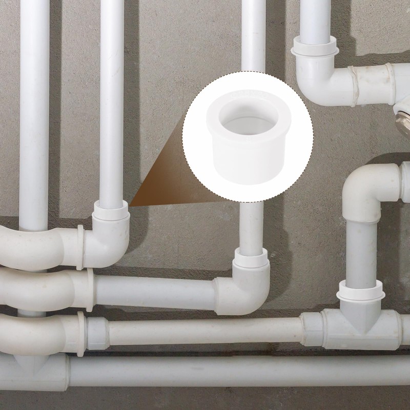 sourcing map 10 Pcs PVC DWV Reducer Bushing 2" x