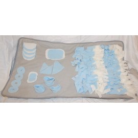 JHJ Pet Dog Pig Snuffle Mat Nosework Feeding Mat Interactive Puzzle XL 38"