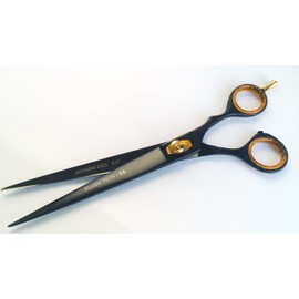 blushtech 8" professional dog grooming scissors, pets grooming hair scissors Jet Black colour + Free Scissor Pouch