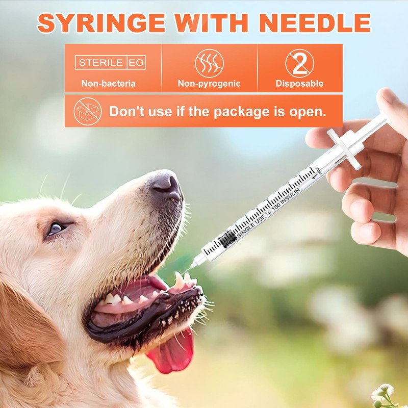 1ml Syringes with Needle, Dispensing Measuring Tool Plastic, 14-Pack 31G