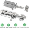 Litensh Door Bolt for Sliding Gates with Hole for Padlock,