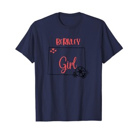 I Love State of Colorado Flower Outline Berkley City Girl T-Shirt